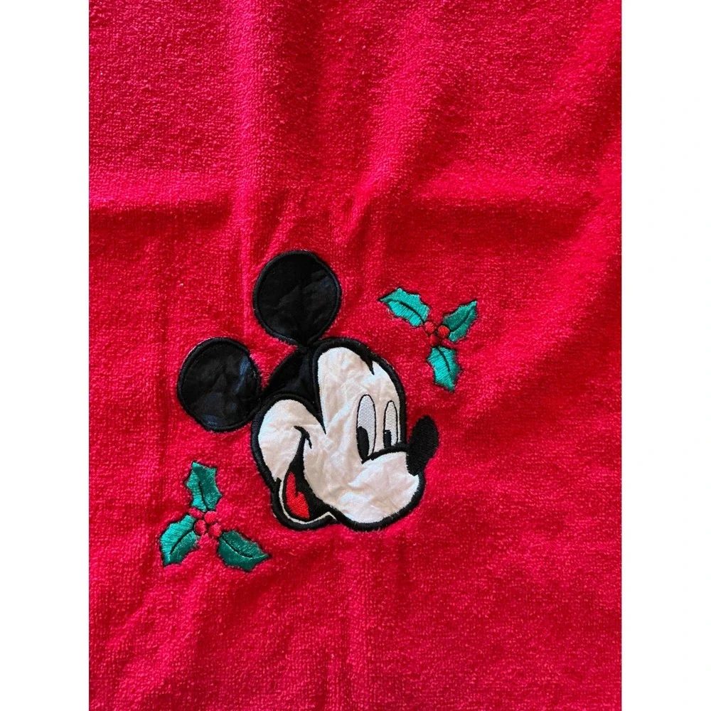 Vintage Disney Mickey Mouse Christmas Towel Set Red Saturday Knight Ltd 5 Piece